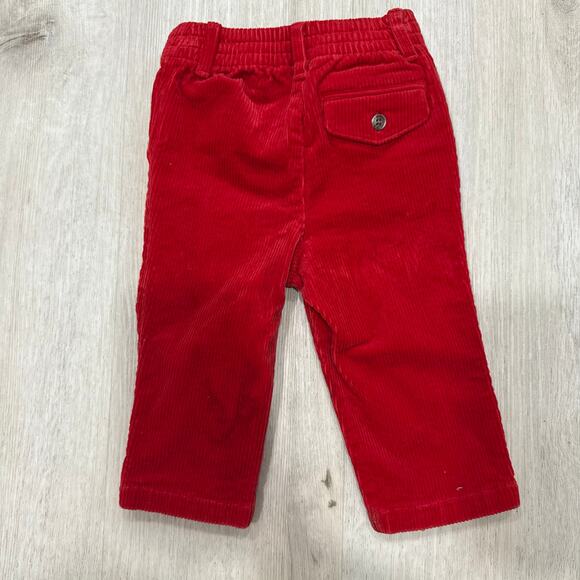 Ralph Lauren Baby Kids Red Holiday Corduroy Pants Jeans Size 9M - Picture 2 of 5